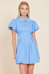 DOLCE CABO FRONT ZIP BUBBLE DRESS