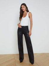 L'AGENCE CLAYTON COATED H/R WIDE LEG