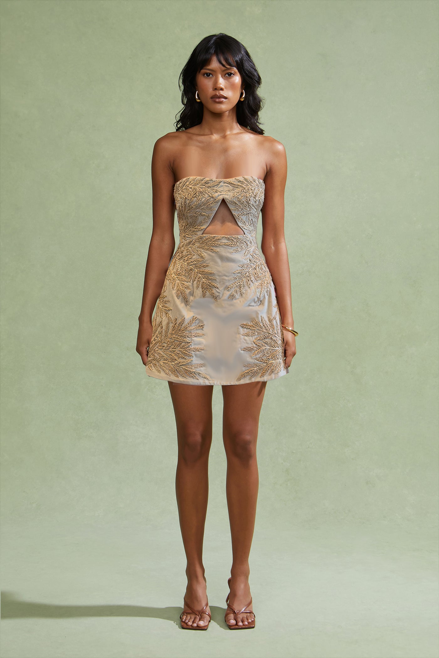 AMUR MEAH RAFFIA MINI DRESS