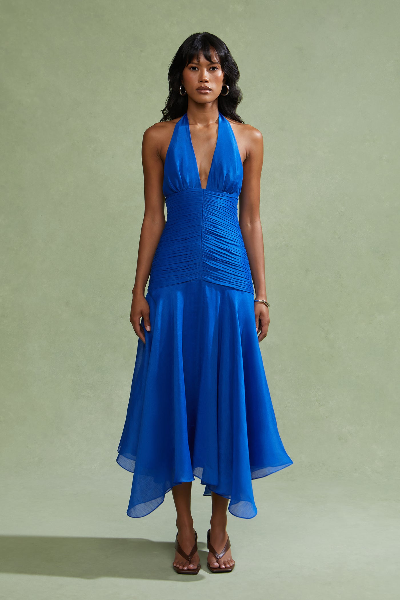 AMUR Women's Lirielle Halter Dress - Blue - Size 4