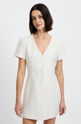 FRENCH CONNECTION STRUCTURED TAFFETA MINI DRESS