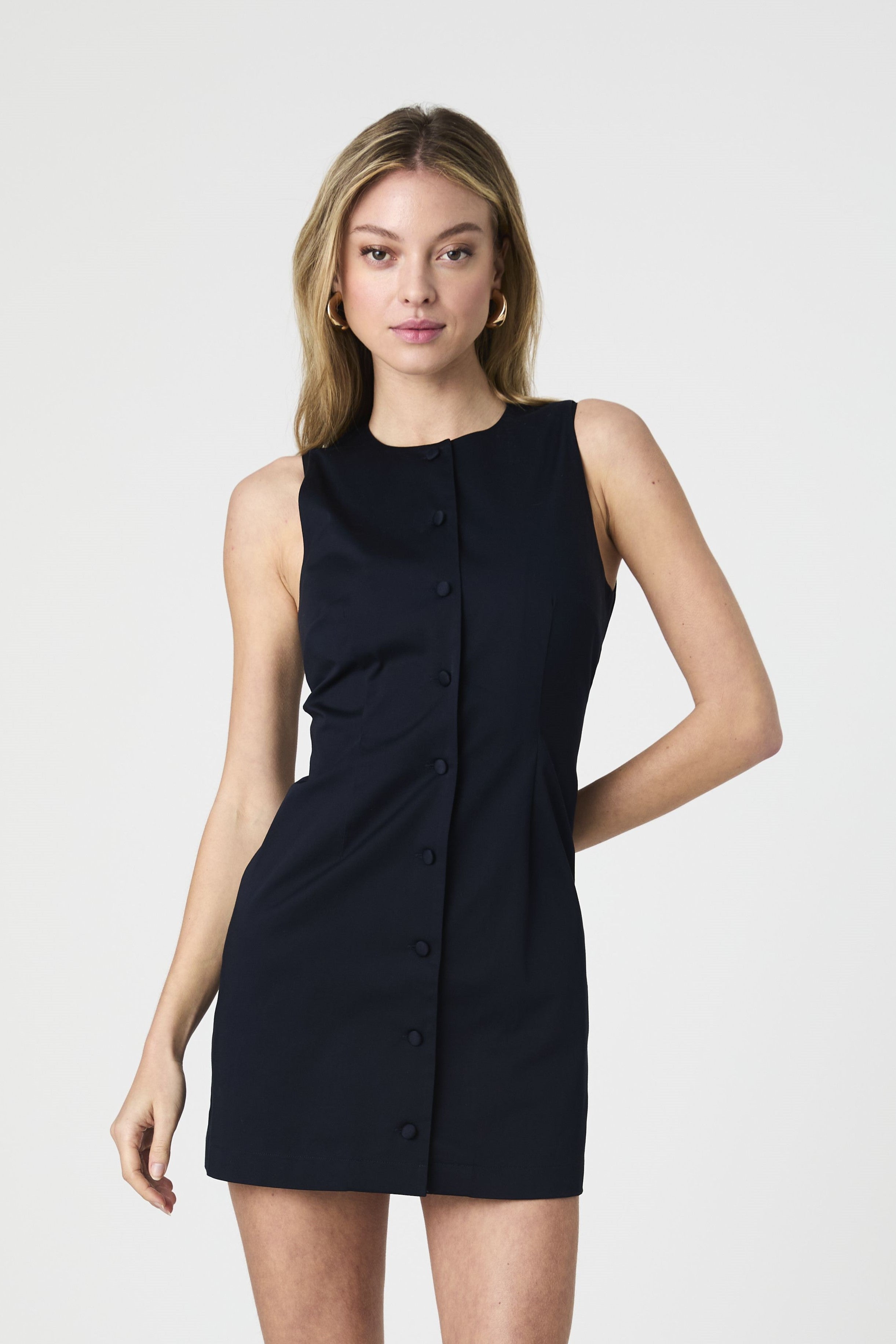 French Connection Women's Sateen Mini Sheath Dress - Marine