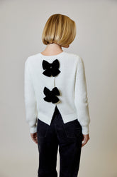 DESIGN HISTORY SEQUIN BOW SWEATER