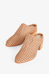 INTENTIONALLY BLANK CAPS CLOSED TOE WOOVEN HEEL