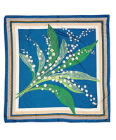 GS FLORAL PRINTED SILKY TWILL SCARF