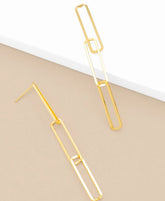 ZENZII TRIPLE PAPERCLIP DROP EARRING