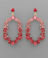 GS RECTANGLE BEAD OVAL EARRING