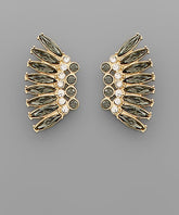 GS CRYSTAL BEAD WING EARRING