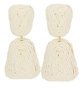 GS WRAPPED RAFFIA 2 TRAPEZOID EARRING
