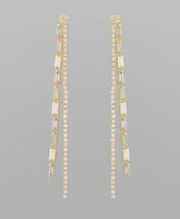 GS MULTI COLOR LINEAR CUP CHAIN EARRING