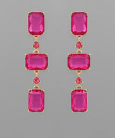 GS JEWEL SHAPED DROP EARRING
