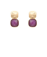 GS TEXTURED METAL & CUSHION EARRING
