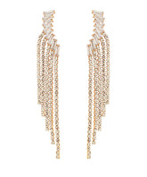 GS PAVE CURVED FRINGE EARRING