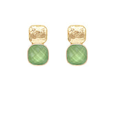 GS GOLD WITH STONE EARRING