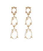 GS LINEAR TEARDROP STONE EARRING