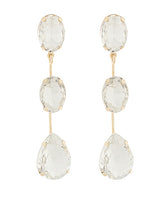 GS LINEAR OVAL & TEARDROP EARRING