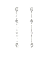 GS ORGANIC MULTI SHAPE CZ LINEAR EARRINGS