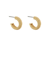 GS 20MM HAMMERED HOOP EARRING