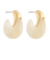 GS GRADUATED MARBLE STONE OPEN HOOPS