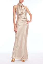 JEWEL HIGH NECK HALTER DRESS