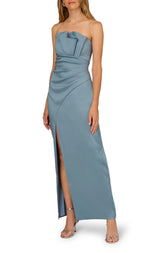 AIDAN MATTOX STRAPLESS CRUMB CATCHER GOWN