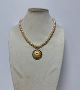 YOCHI PEARL W/ CHANEL COIN NECKLACE
