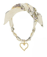 GS HEART CHARM SCARF NECKLACE