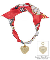 GS BOLD HEART CHARM SCARF NECKLACE
