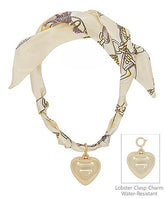 GS BOLD HEART CHARM SCARF NECKLACE