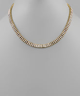 GS CZ CHOKER NECKLACE