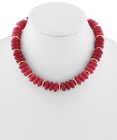 GS COLOR WIDE MARBLE BEAD NECKLACE