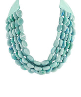 GS 5 LAYERED PEBBLE BEAD NECKLACE