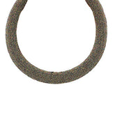GS WIDE AND PAVE NECKLACE