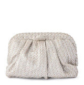 OLGA BERG STEVIE PLEAT WOVEN CLUTCH