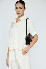 AMANDA MARIA BUTTER SATIN TOP