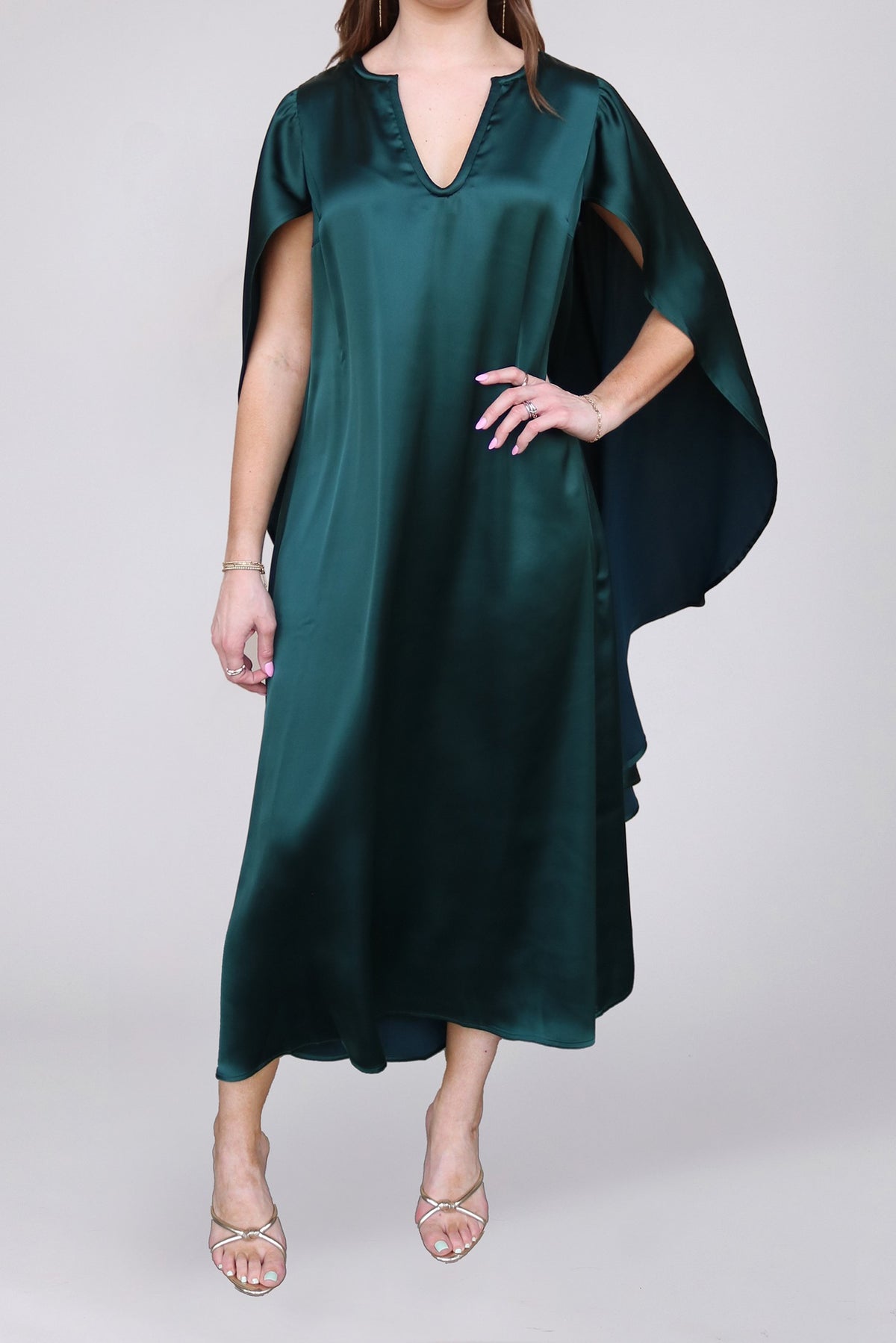 CROSBY CORINTH CAPE DRESS