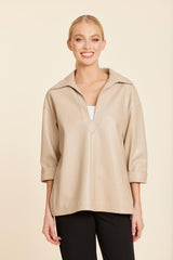 DOLCE CABO ROLLED SLEEVE V NECK