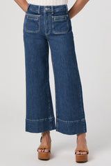 PAIGE ANESSA VINTAGE WELT PATCH POCKETS WIDE HEM