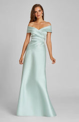 TERI JON OFF SHOULDER A-LINE GOWN