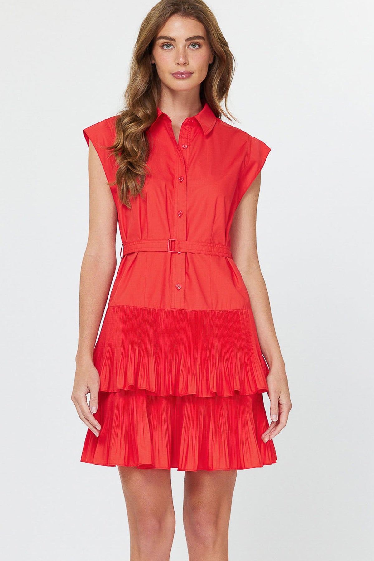 CURRENT AIR TIERED MINI DRESS