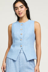 CURRENT AIR BUTTON FRONT VEST TOP
