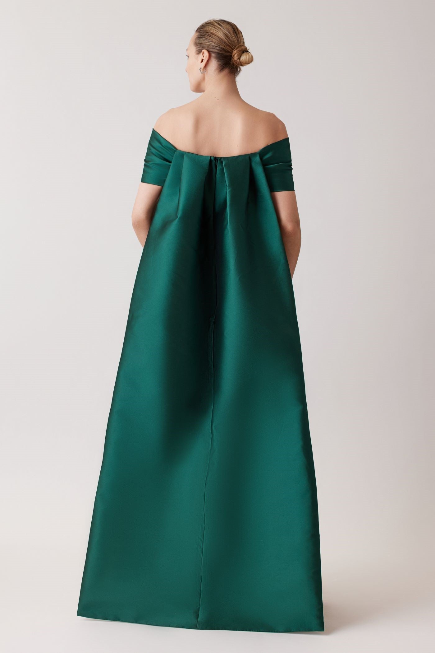 TERI JON MIKADO BOW BODICE DRAPE GOWN