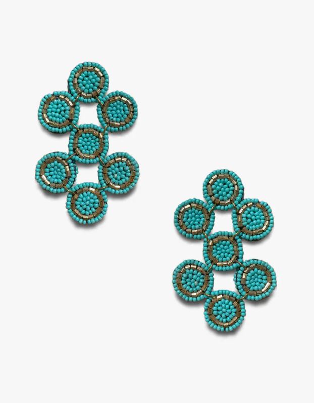 MESTIZA GEOMETRIC JADE EARRING