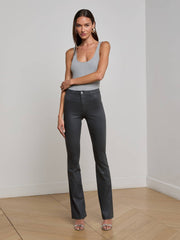 L'AGENCE RUTH H/R COATED RAW HEM STRAIGHT LEG JEAN