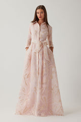 TERI JON ORGANZA SHIRTWAIST GOWN