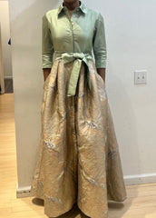 TERI JON CLASSIC SHIRTWAIST GOWN