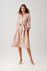TERI JON TEA LENGTH DRESS