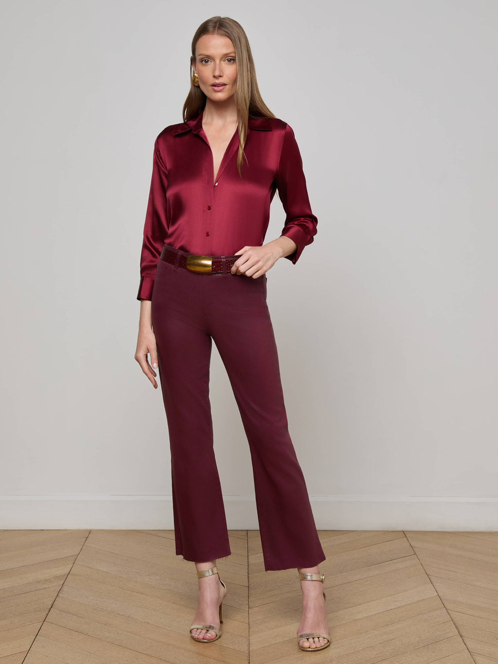 L'AGENCE KENDRA H/R CROP FLARE JEANS