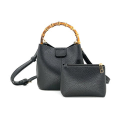 BC BAGS MINI BUCKET W BAMBOO STRAP