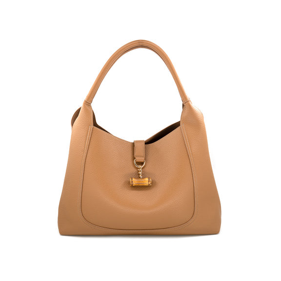 BC BAGS MEDIUM HANDLE BAG W BAMBOO CLOSURE